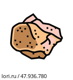 quartzite stone rock color icon vector illustration. Стоковая иллюстрация, иллюстратор Vectorwin / Фотобанк Лори