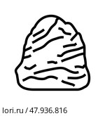 lapis lazuli stone rock line icon vector illustration. Стоковая иллюстрация, иллюстратор Vectorwin / Фотобанк Лори
