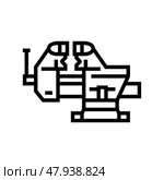 combination vice line icon vector illustration. Стоковая иллюстрация, иллюстратор Vectorwin / Фотобанк Лори