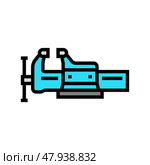 bench vice color icon vector illustration. Стоковая иллюстрация, иллюстратор Vectorwin / Фотобанк Лори