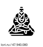 jade emperor taoism glyph icon vector illustration. Стоковая иллюстрация, иллюстратор Vectorwin / Фотобанк Лори