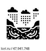 geotechnical analysis hydrogeologist glyph icon vector illustration. Стоковая иллюстрация, иллюстратор Vectorwin / Фотобанк Лори