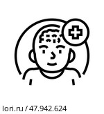 pediatric neurology neurologist line icon vector illustration. Стоковая иллюстрация, иллюстратор Vectorwin / Фотобанк Лори