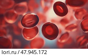 Floating red blood cells. Health care and medicine concept. Motion background. Стоковое AI-видео, аниматор Михаил Строгалев / Фотобанк Лори