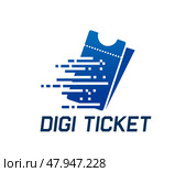 Digital E ticket sign, electronic entry pass icon. Стоковая иллюстрация, иллюстратор VectorTradition / Фотобанк Лори