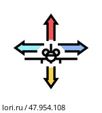 flight control aeronautical engineer color icon vector illustration. Стоковая иллюстрация, иллюстратор Vectorwin / Фотобанк Лори