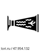 wind tunnel aeronautical engineer glyph icon vector illustration. Стоковая иллюстрация, иллюстратор Vectorwin / Фотобанк Лори
