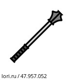 mace weapon military color icon vector illustration. Стоковая иллюстрация, иллюстратор Vectorwin / Фотобанк Лори