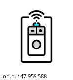 smart dimmer switch home color icon vector illustration. Стоковая иллюстрация, иллюстратор Vectorwin / Фотобанк Лори
