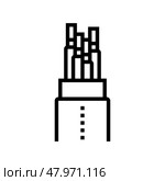 halogen free flame retardant cable line icon vector illustration. Стоковая иллюстрация, иллюстратор Vectorwin / Фотобанк Лори