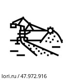 stacker reclaimer steel production line icon vector illustration. Стоковая иллюстрация, иллюстратор Vectorwin / Фотобанк Лори