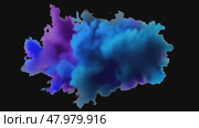 Abstract powder splatted blue purple powder explosion, isolated on transparent background. Colored cloud. Colorful dust explode. Стоковое AI-видео, аниматор Михаил Строгалев / Фотобанк Лори