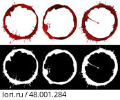 Round traces of red paint. Стоковая иллюстрация, иллюстратор Роман Самохин / Фотобанк Лори
