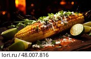 tortilla corn mexican food elote ai generated. Стоковое AI-изображение, AI-художник Vectorwin / Фотобанк Лори