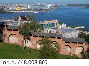 Стрелка - место слияния рек Оки и Волги. Нижний Новгород (2024 год). Стоковое фото, фотограф Анна Карасева / Фотобанк Лори