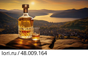 background scottish whiskey drink scenic ai generated. Стоковое AI-изображение, AI-художник Vectorwin / Фотобанк Лори