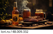 cute object beer drink beer ai generated. Стоковое AI-изображение, AI-художник Vectorwin / Фотобанк Лори
