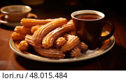enchiladas delicious mexican food churros ai generated. Стоковое AI-изображение, AI-художник Vectorwin / Фотобанк Лори