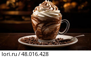 cafe mocha coffee drink decadent ai generated. Стоковое AI-изображение, AI-художник Vectorwin / Фотобанк Лори