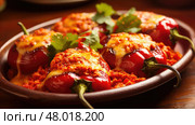 enchilada red mexican food ai generated. Стоковое AI-изображение, AI-художник Vectorwin / Фотобанк Лори