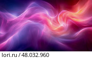 Abstract Cosmic Nebula: Pink, Purple, and Orange Swirls of Light and Energy. Стоковое AI-изображение, AI-художник Данила Большаков / Фотобанк Лори