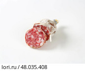 Dry cured French sausage. Стоковое фото, фотограф Alena Dvorakova / PantherMedia / Фотобанк Лори