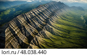 tectonic fault block mountains ai generated. Стоковое AI-изображение, AI-художник Vectorwin / Фотобанк Лори