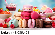 cookie sweet dessert food ai generated. Стоковое AI-изображение, AI-художник Vectorwin / Фотобанк Лори