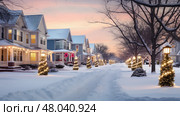 housing suburban developments urban ai generated. Стоковое AI-изображение, AI-художник Vectorwin / Фотобанк Лори