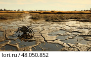 estuary salt marsh landscape ai generated. Стоковое AI-изображение, AI-художник Vectorwin / Фотобанк Лори