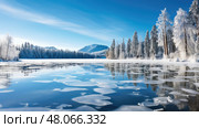 frost weather ice background ai generated. Стоковое AI-изображение, AI-художник Vectorwin / Фотобанк Лори