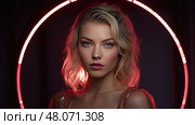 illumate ring lights In ai generated. Стоковое AI-изображение, AI-художник Vectorwin / Фотобанк Лори