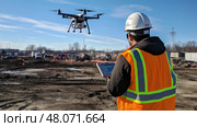 construction lidar technology ai generated. Стоковое AI-изображение, AI-художник Vectorwin / Фотобанк Лори