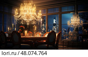 dimmer house lights ai generated. Стоковое AI-изображение, AI-художник Vectorwin / Фотобанк Лори