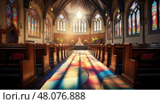 altar church interior ai generated. Стоковое AI-изображение, AI-художник Vectorwin / Фотобанк Лори