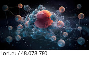 neutron atom structure ai generated. Стоковое AI-изображение, AI-художник Vectorwin / Фотобанк Лори