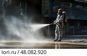 scrubber janitorial equipment ai generated. Стоковое AI-изображение, AI-художник Vectorwin / Фотобанк Лори