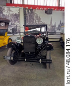 ГАЗ-А - легковой автомобиль, 1932 год .СССР . Выставка военной техники "Моторы войны" . Город Москва, улица Рогожский Вал, 9/2с2 . Редакционное фото, фотограф stargal / Фотобанк Лори