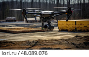 drone lidar technology ai generated. Стоковое AI-изображение, AI-художник Vectorwin / Фотобанк Лори