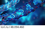 gene dna hemoglobin ai generated. Стоковое AI-изображение, AI-художник Vectorwin / Фотобанк Лори