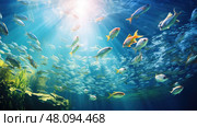 water fish in lake ai generated. Стоковое AI-изображение, AI-художник Vectorwin / Фотобанк Лори