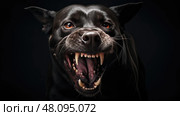 aggressive dog angry ai generated. Стоковое AI-изображение, AI-художник Vectorwin / Фотобанк Лори