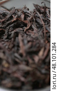 Dried Black Tea Leaves specifically intended for Brewing exquisite tea beverages only. Стоковое фото, фотограф David Kashakhi / Фотобанк Лори