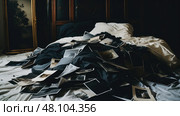 bedspread black polaroid ai generated. Стоковое AI-изображение, AI-художник Vectorwin / Фотобанк Лори