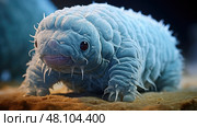 microscopic water bear ai generated. Стоковое AI-изображение, AI-художник Vectorwin / Фотобанк Лори