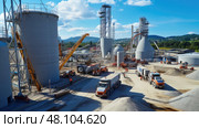 silos concrete batch plant ai generated. Стоковое AI-изображение, AI-художник Vectorwin / Фотобанк Лори