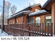 Церковь Рождества Пресвятой Богородицы. Город Тюмень. Улица Судоремонтная, 1б (2018 год). Стоковое фото, фотограф Александр Тараканов / Фотобанк Лори