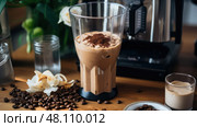 coldbrew coffee smoothie ai generated. Стоковое AI-изображение, AI-художник Vectorwin / Фотобанк Лори