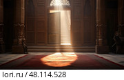 wooden open antique door ai generated. Стоковое AI-изображение, AI-художник Vectorwin / Фотобанк Лори