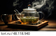 hot water boiling steam. Стоковое AI-изображение, AI-художник Vectorwin / Фотобанк Лори